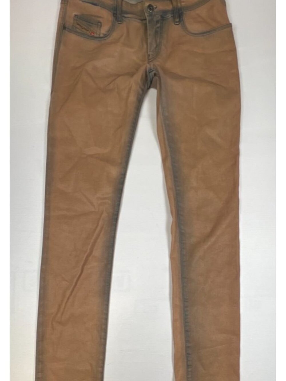 Diesel Grupee Women Size 30 L 32 Super Slim Skinny Jeans Tan Brown